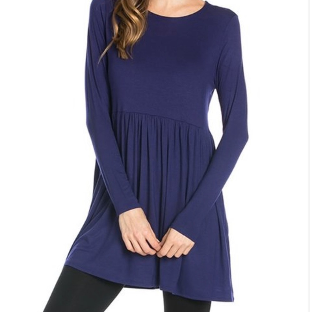 Azules Women’s M Navy blue tunic blouse